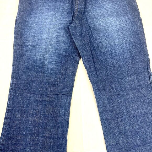 Isaac Mizrahi Womens jeans Size 8 Blue Wide Leg High Rise Denim Jeans - Picture 15 of 16